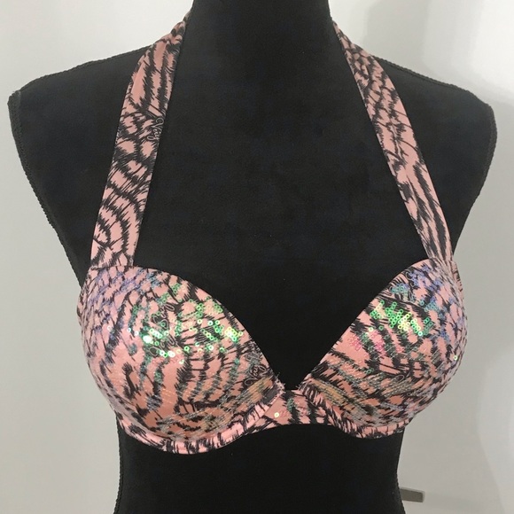 Victoria Secret Bombshell Sequin Pink Bikini - Picture 2 of 8